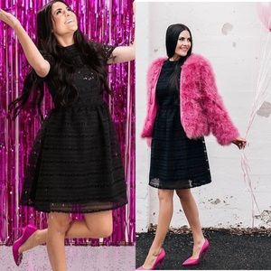 Rachel Parcell Anglaise Embroidered Overlay Dress